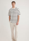Black Striped Ecru T-Shirt