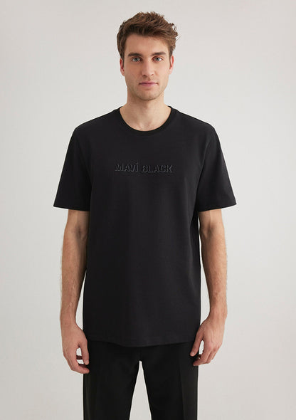 Mavi Black Printed Black T-Shirt
