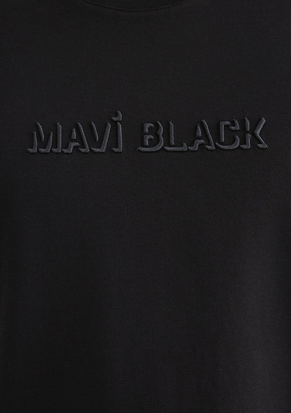 Mavi Black Printed Black T-Shirt
