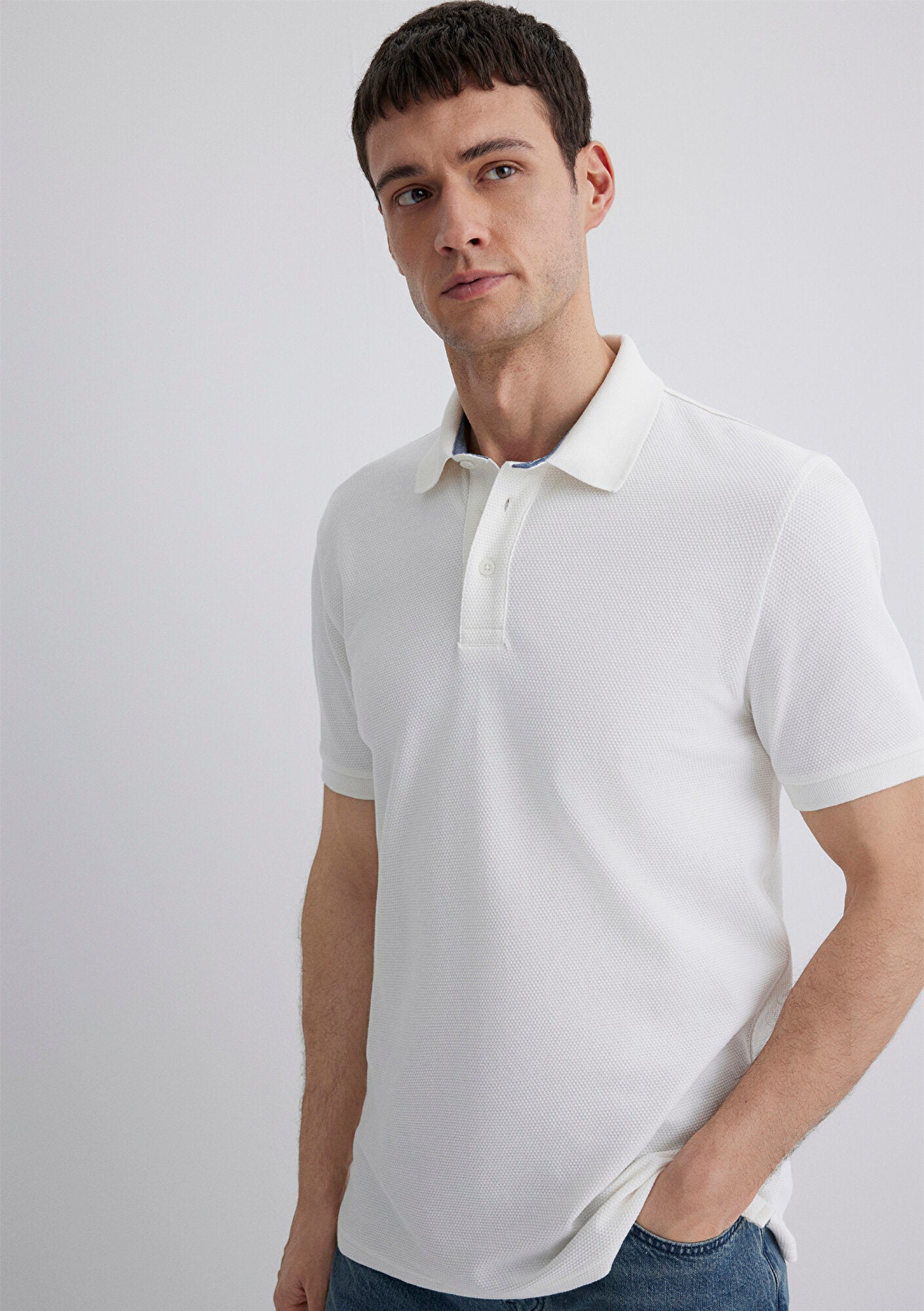 Ecru Polo T-Shirt