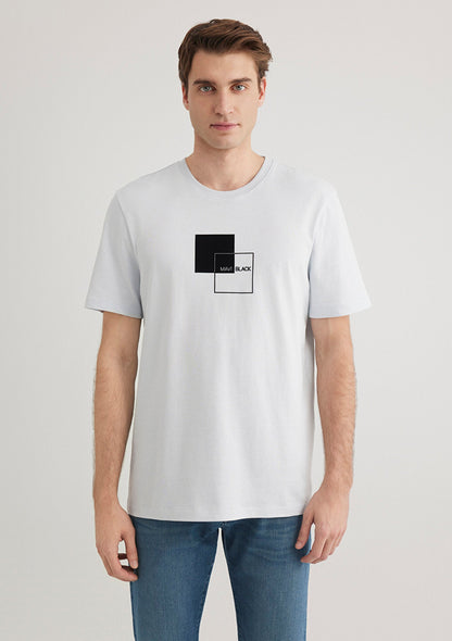 Mavi Black Printed Blue T-shirt