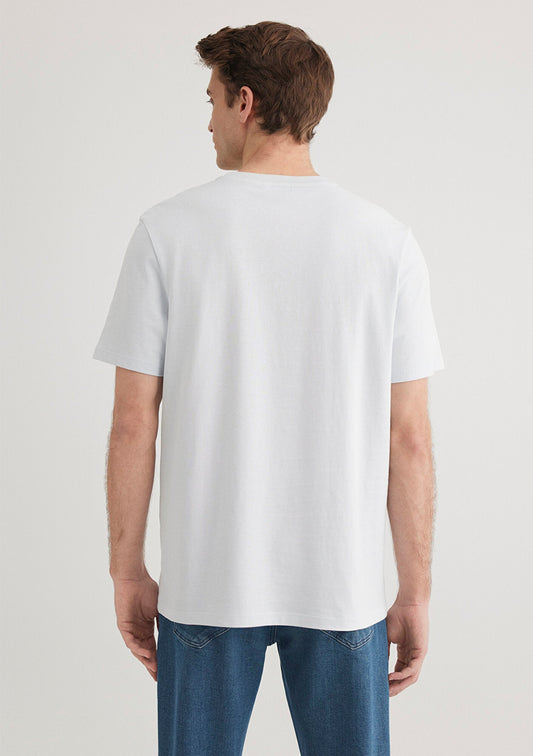 Mavi Black Printed Blue T-shirt