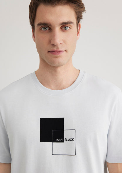 Mavi Black Printed Blue T-shirt
