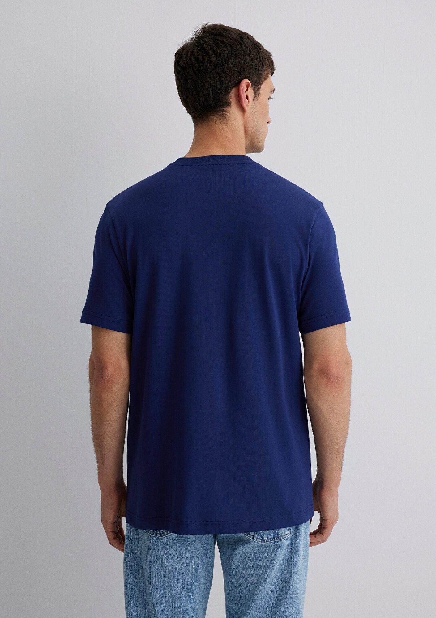 Blue Printed Navy T-Shirt