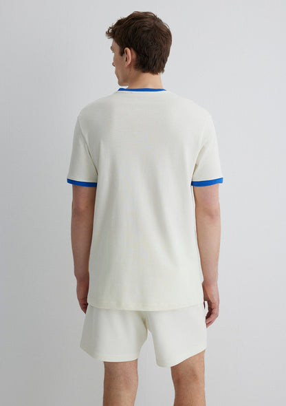 Printed Ecru T-Shirt