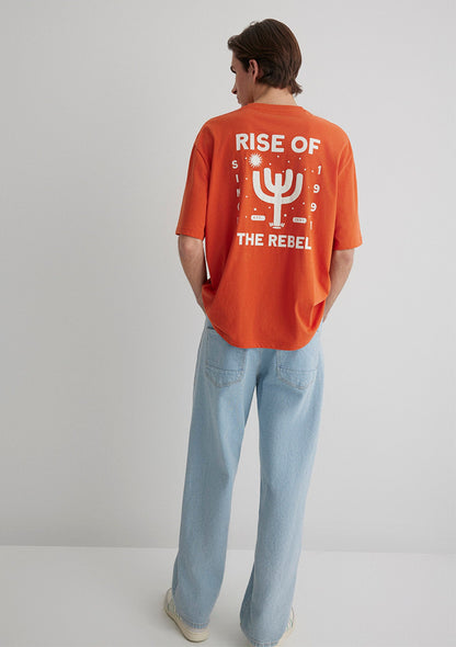 Rise Of The Rebel Printed Red T-Shirt