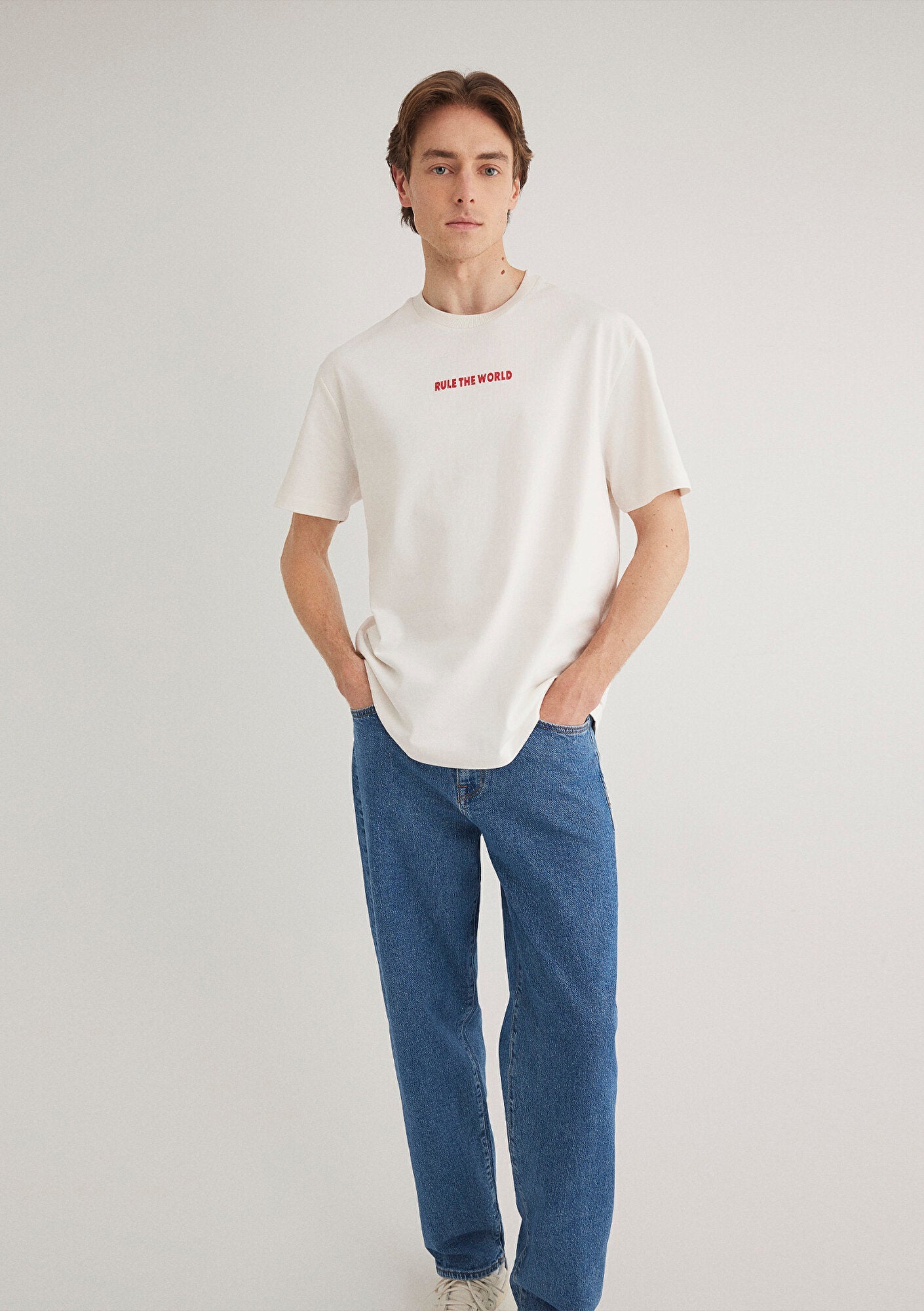 Back Printed Ecru T-Shirt