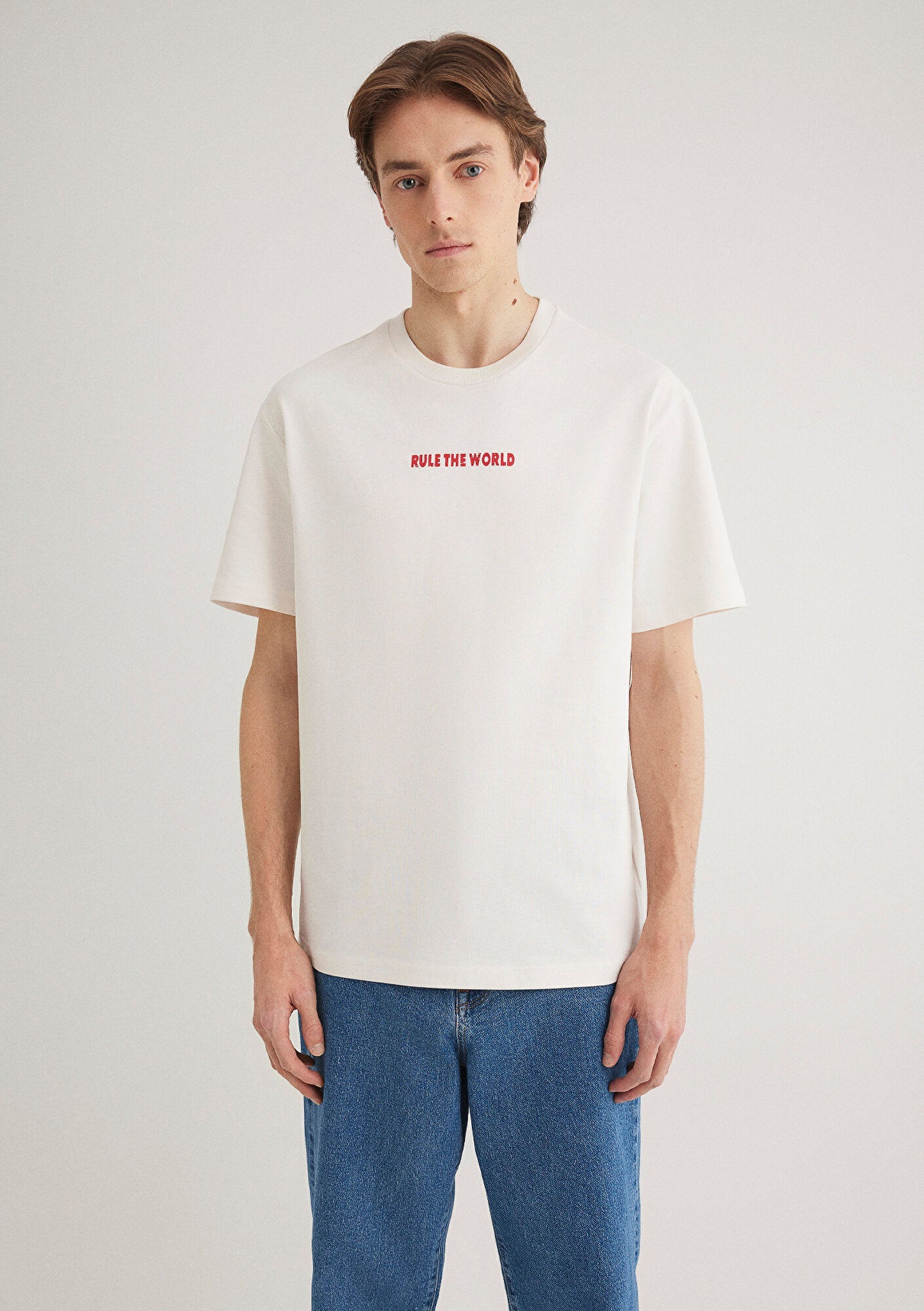 Back Printed Ecru T-Shirt