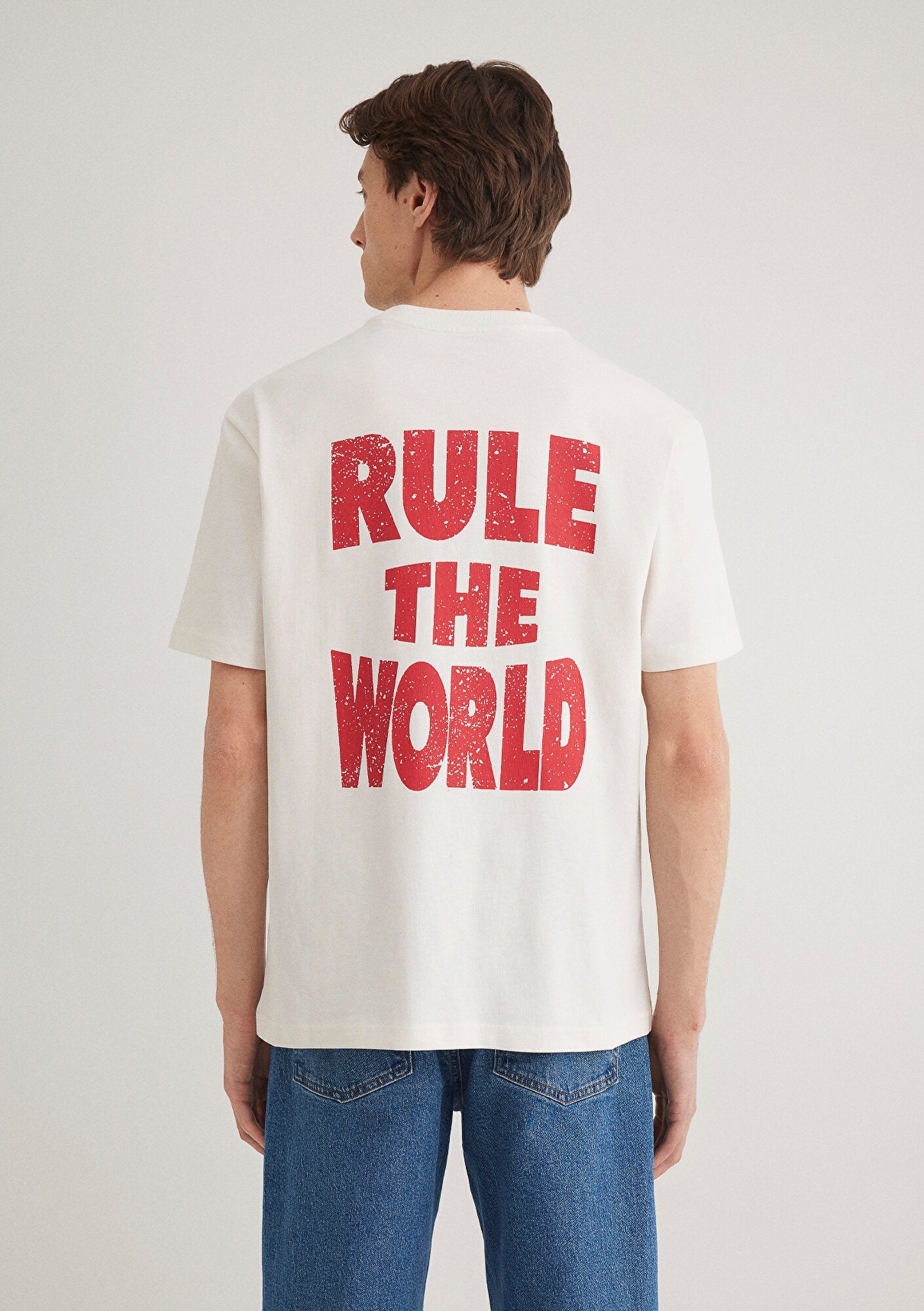 Back Printed Ecru T-Shirt