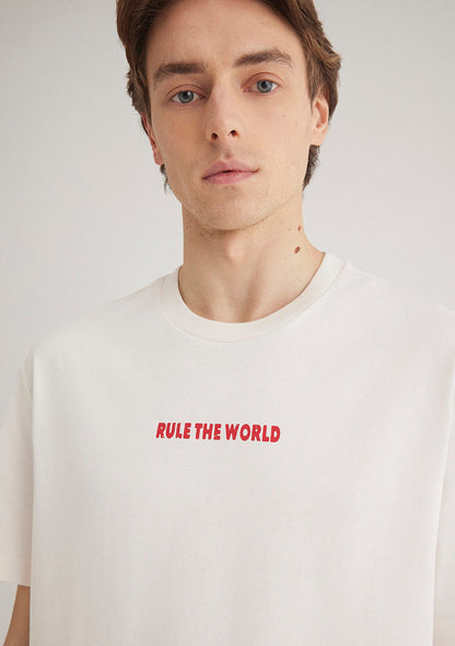 Back Printed Ecru T-Shirt
