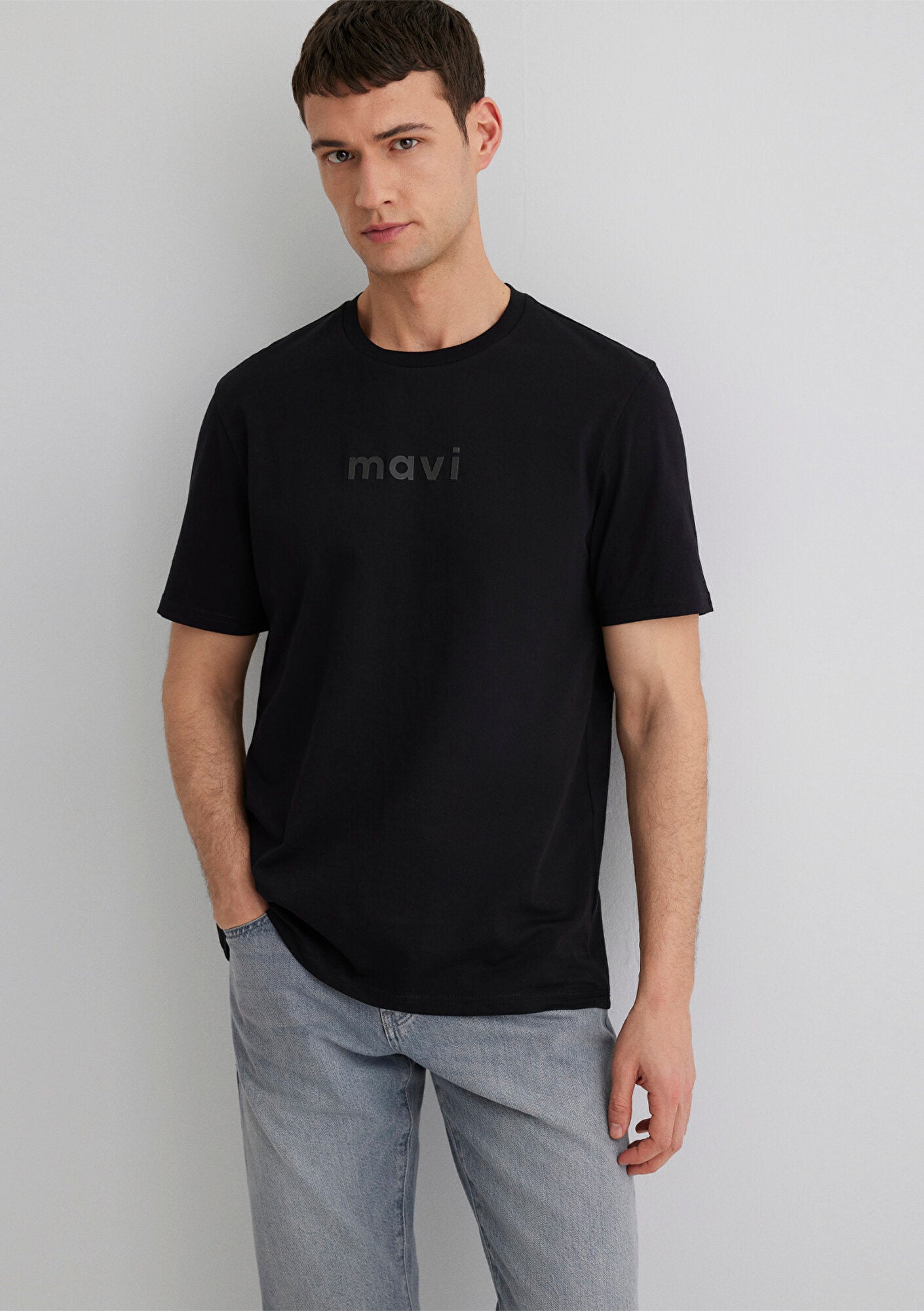 Mavi Printed Black T-Shirt