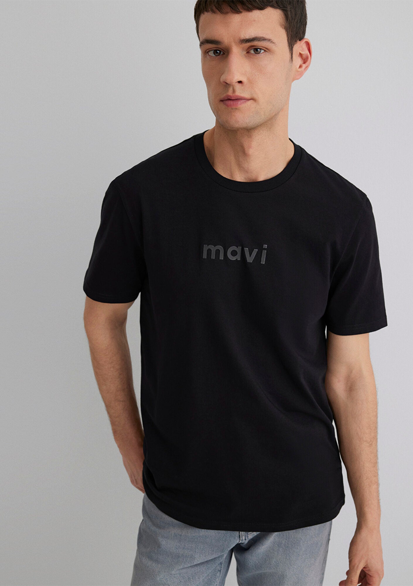 Mavi Printed Black T-Shirt