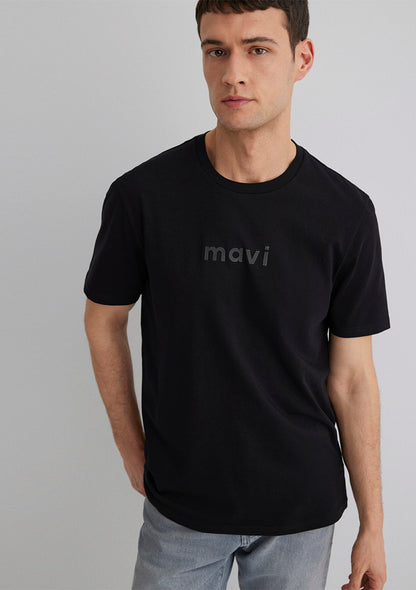 Mavi Printed Black T-Shirt
