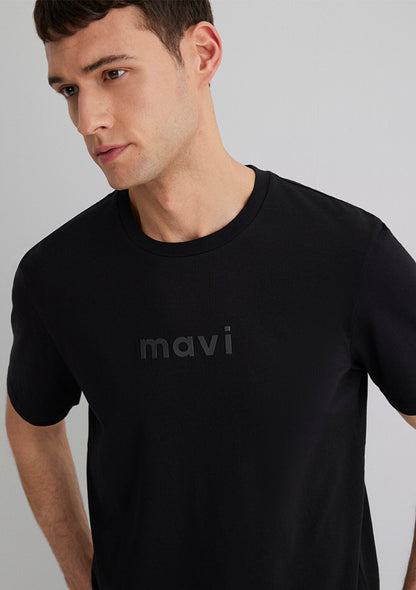 Mavi Printed Black T-Shirt