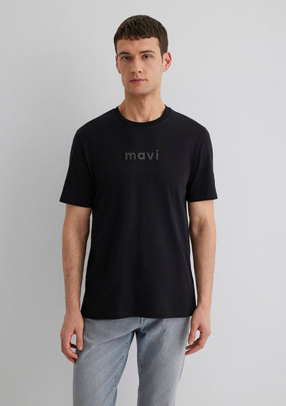 Mavi Printed Black T-Shirt