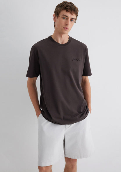Mavi Jeans Embroidered Brown T-Shirt