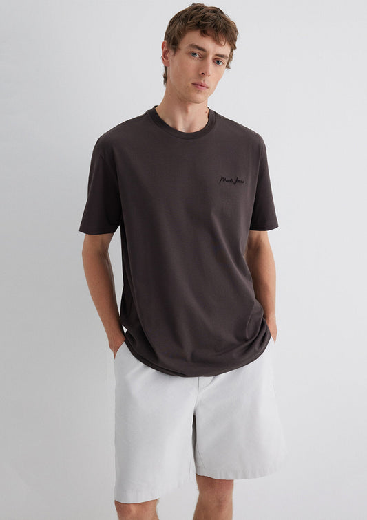 Mavi Jeans Embroidered Brown T-Shirt
