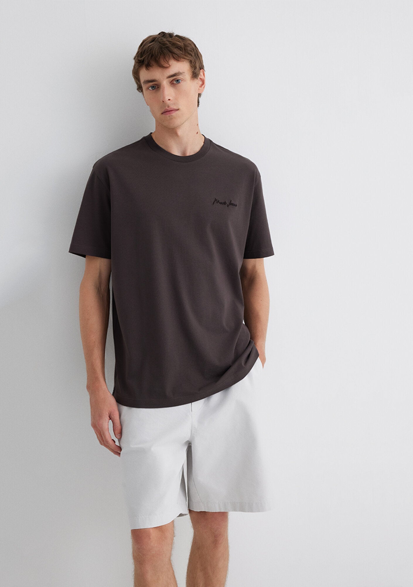 Mavi Jeans Embroidered Brown T-Shirt