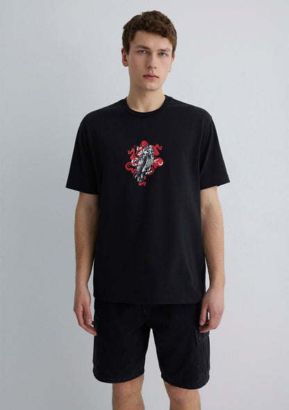 Printed Black T-Shirt