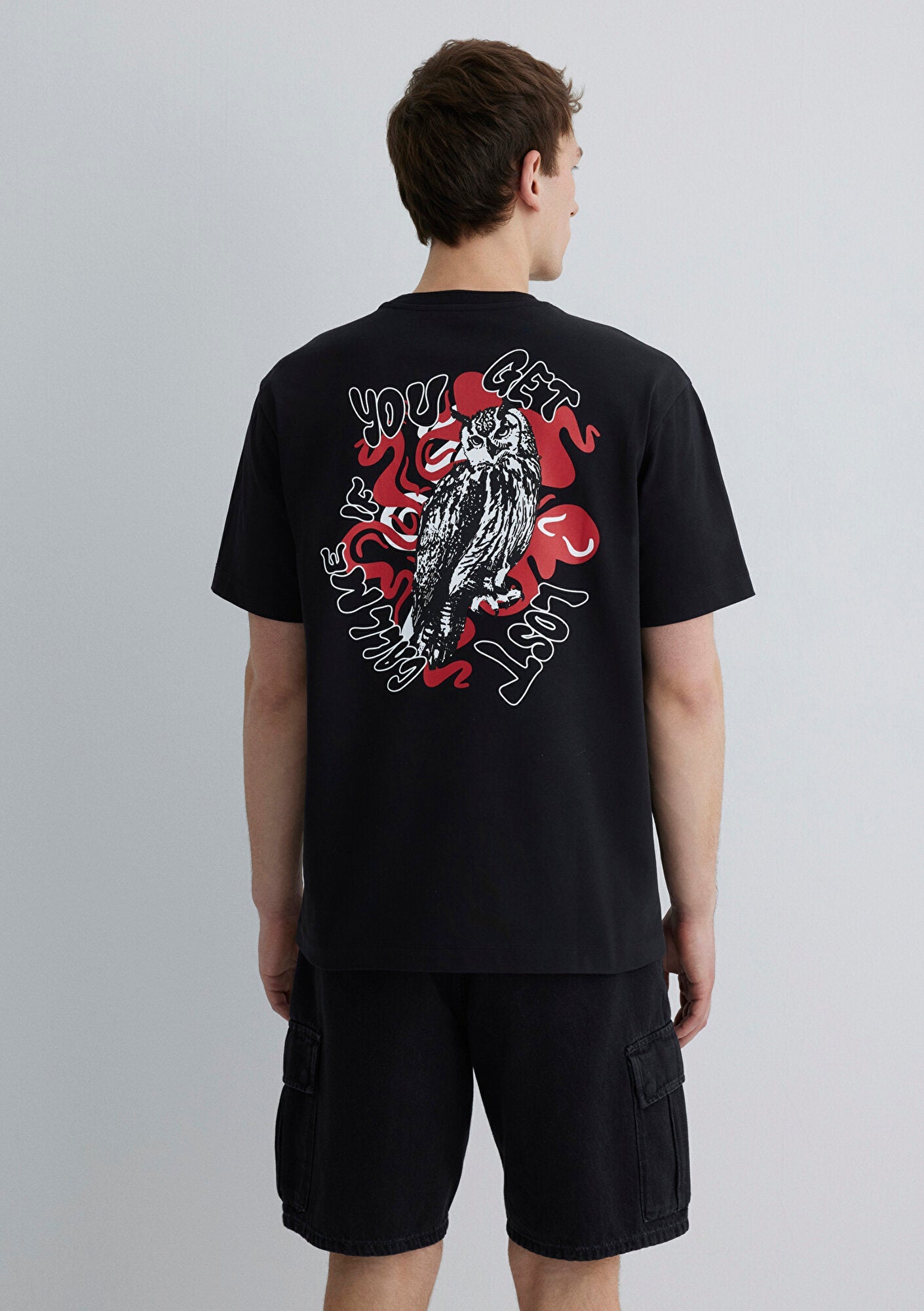 Printed Black T-Shirt