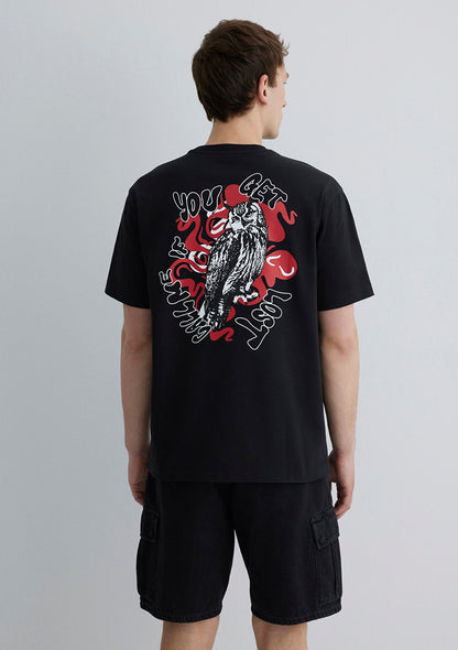 Printed Black T-Shirt