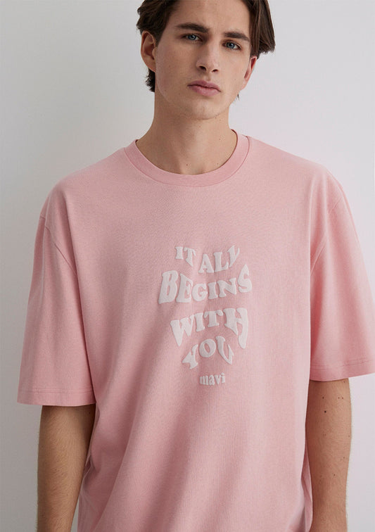 Printed Pink T-Shirt