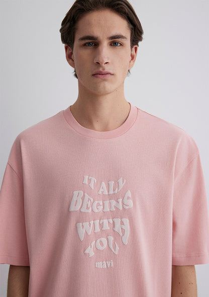 Printed Pink T-Shirt