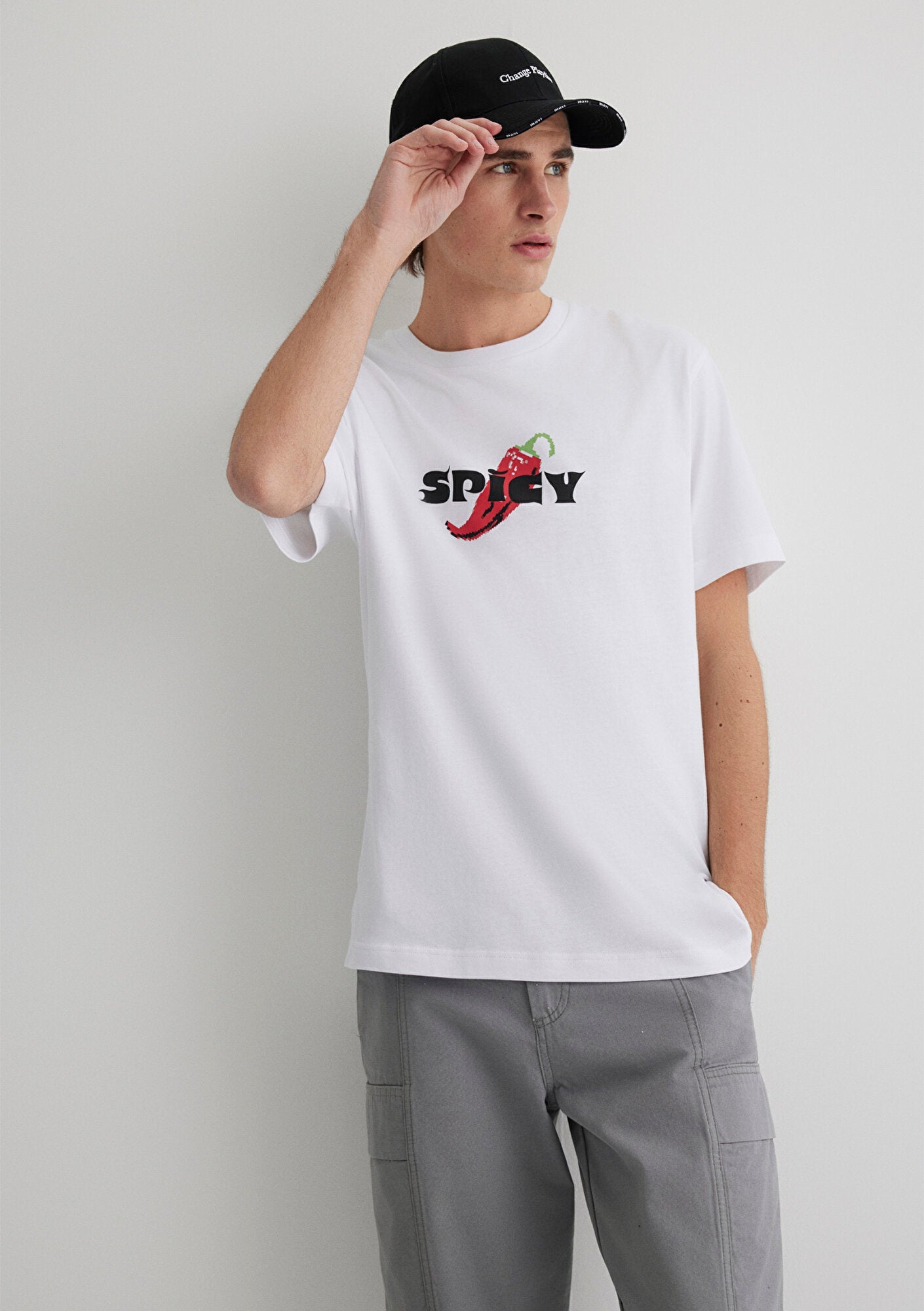 Printed White T-Shirt