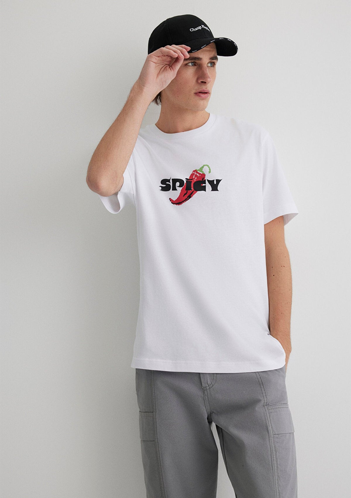 Printed White T-Shirt