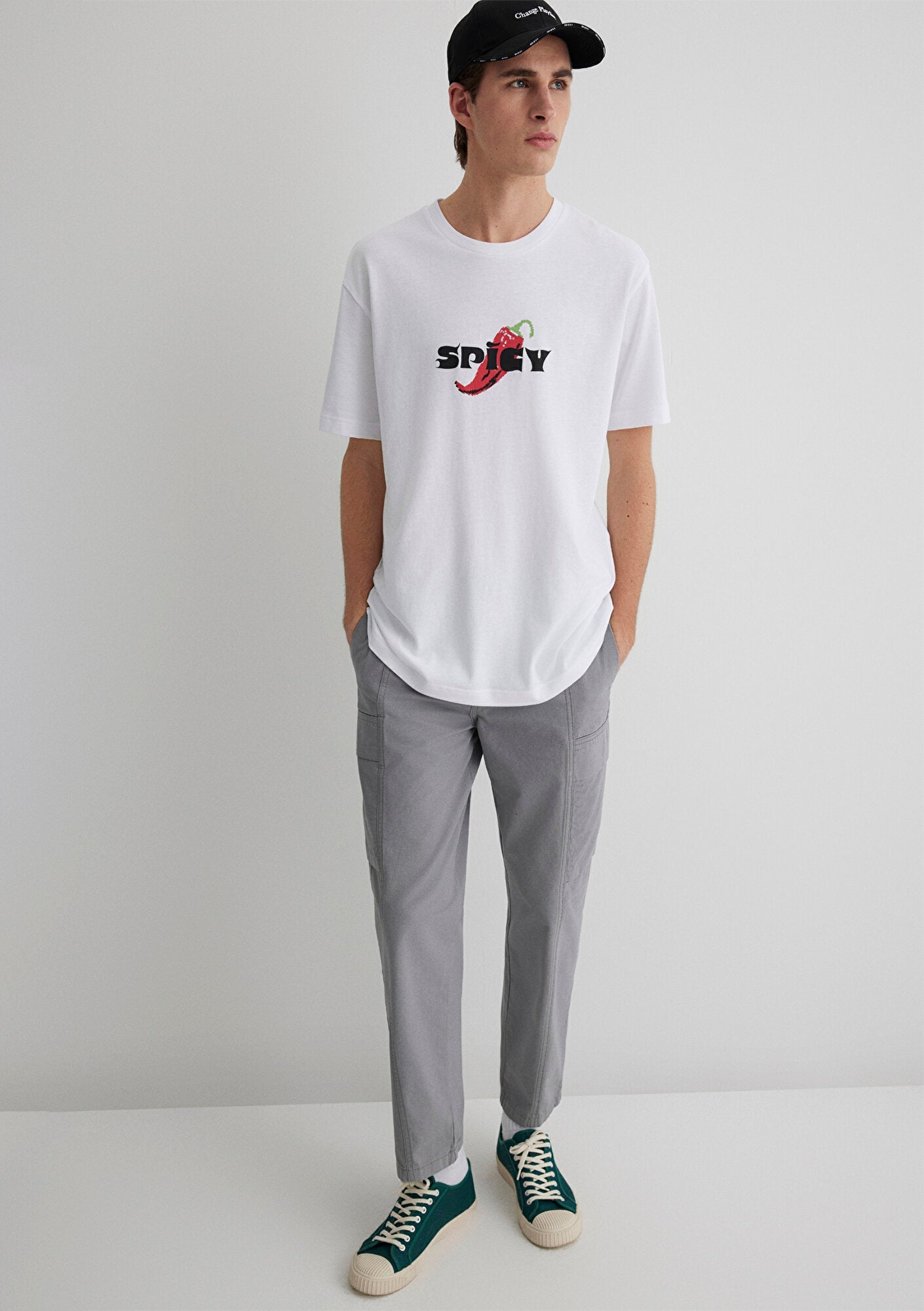 Printed White T-Shirt
