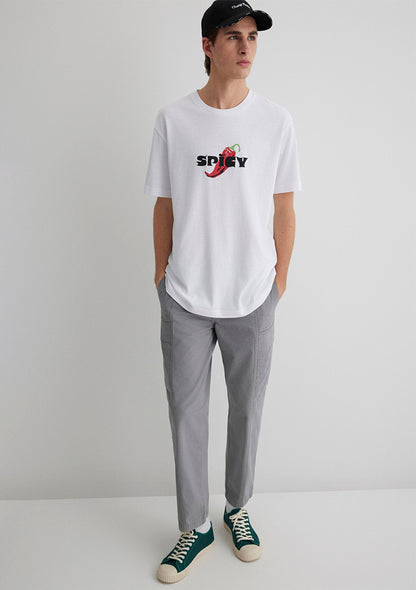 Printed White T-Shirt