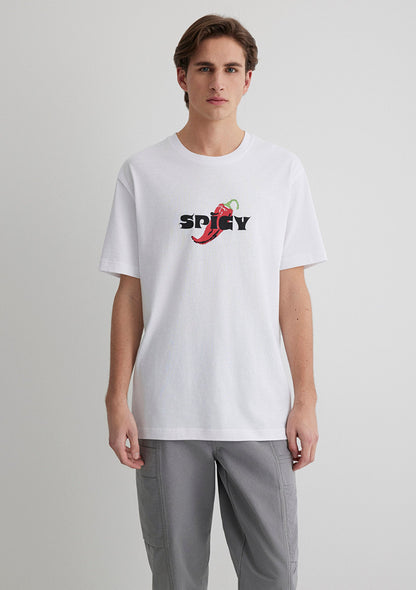 Printed White T-Shirt