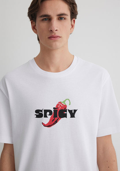 Printed White T-Shirt