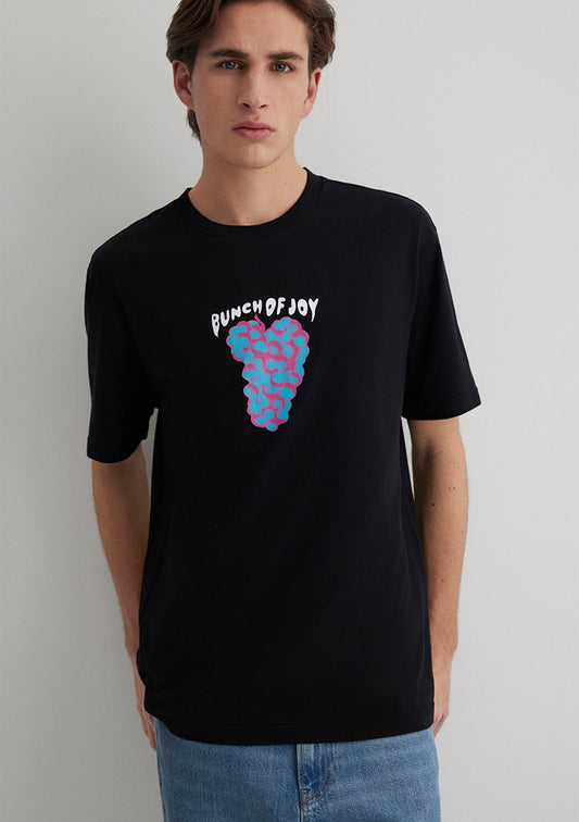 Printed Black T-Shirt