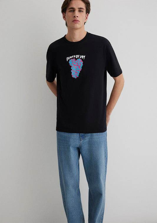 Printed Black T-Shirt