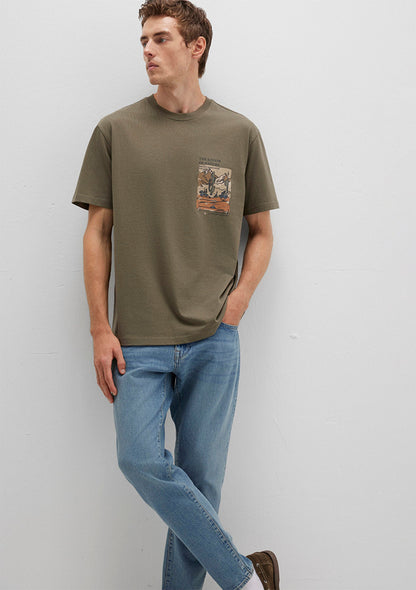 Printed Khaki T-Shirt