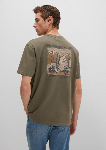 Printed Khaki T-Shirt