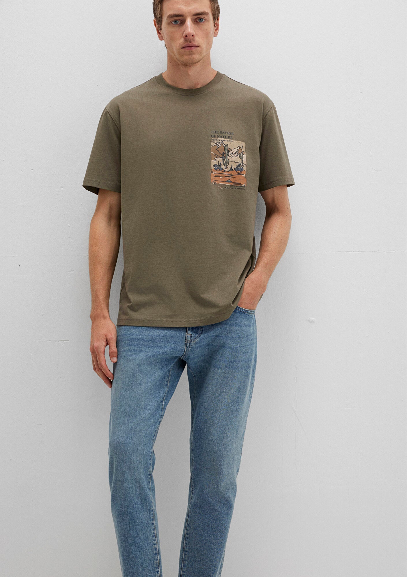 Printed Khaki T-Shirt
