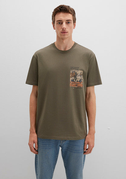 Printed Khaki T-Shirt