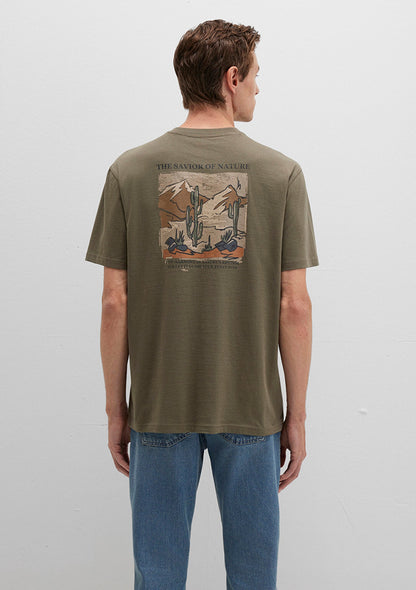 Printed Khaki T-Shirt