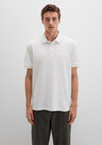 White Textured Polo T-Shirt