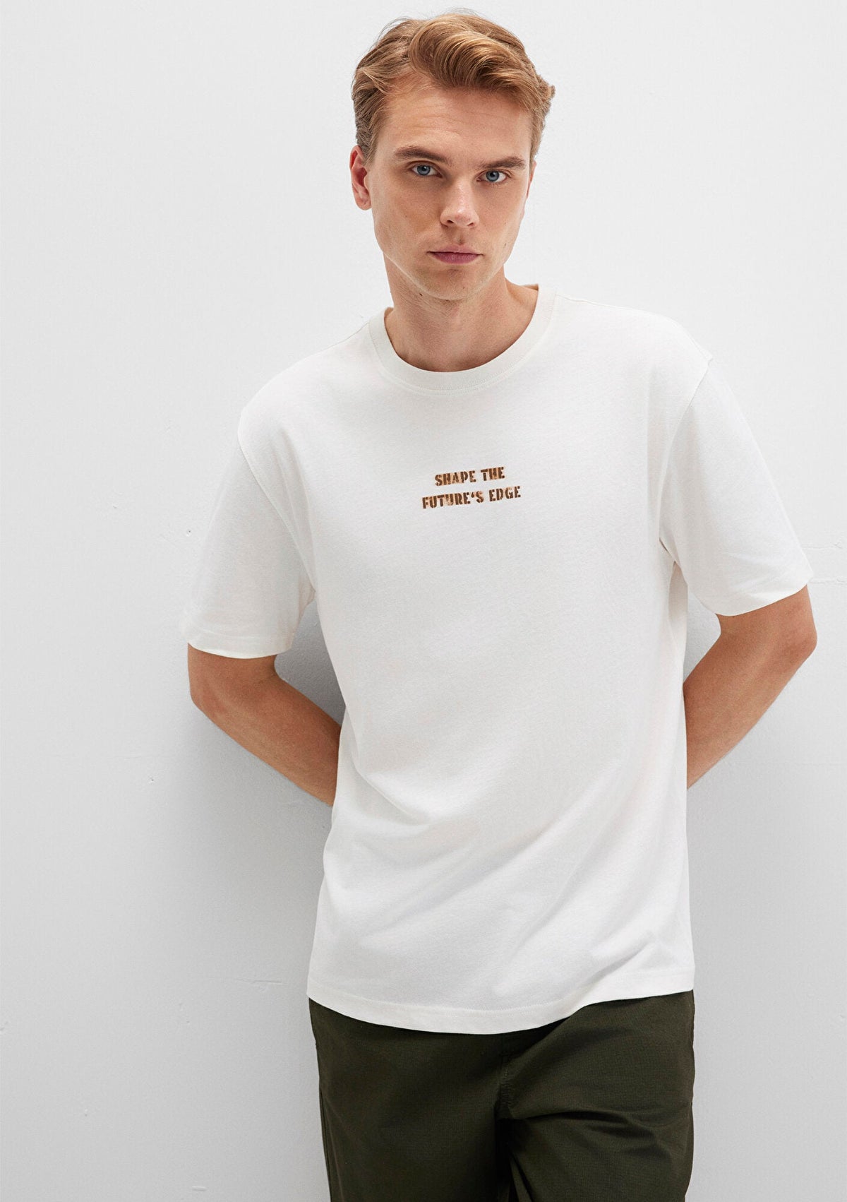 Printed Ecru T-Shirt