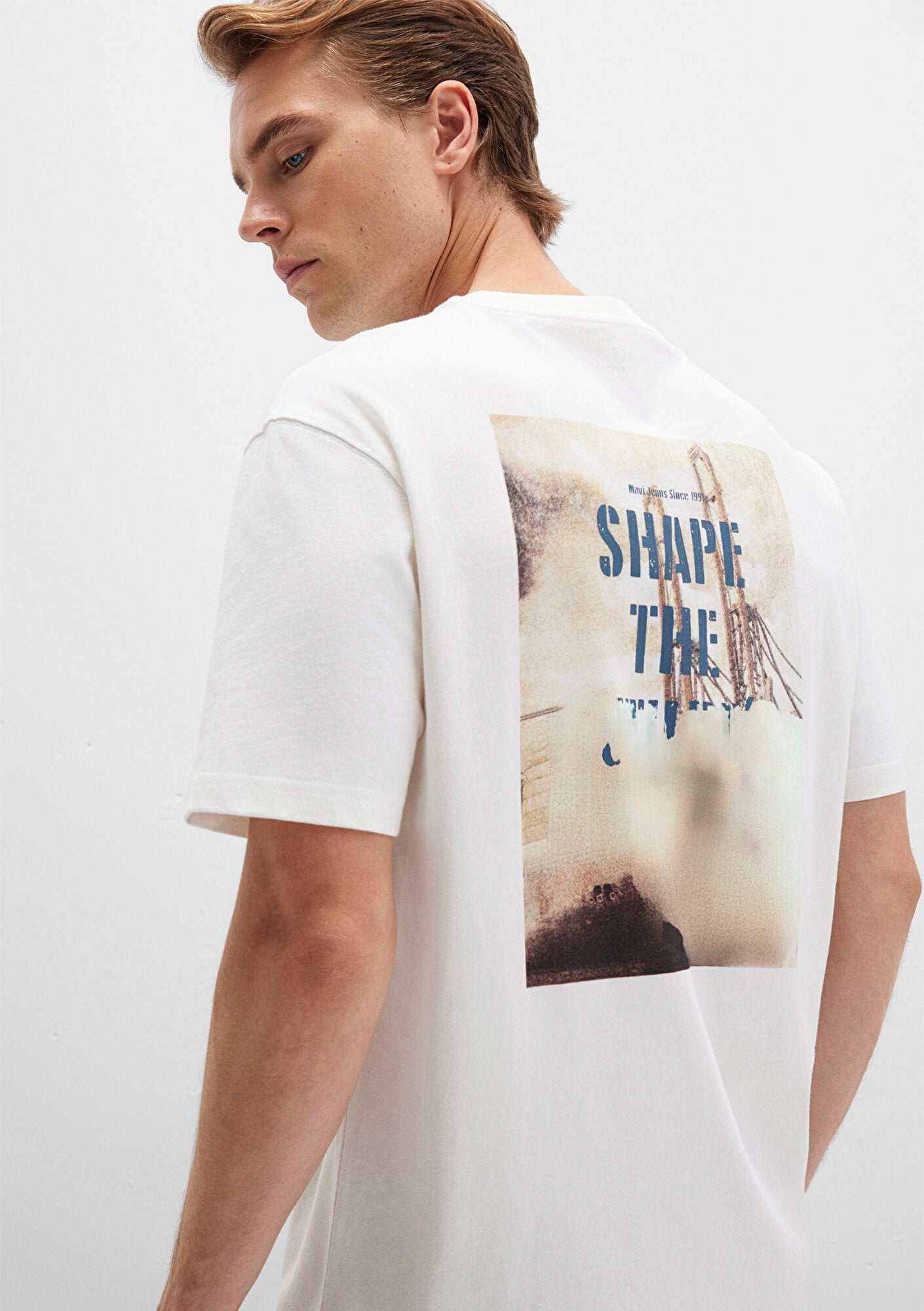 Printed Ecru T-Shirt