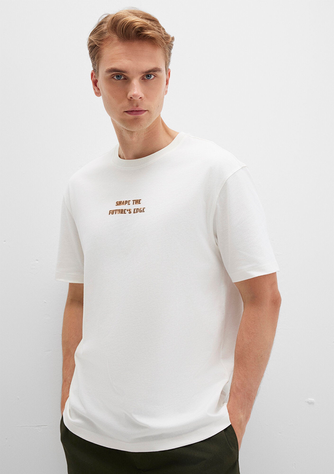 Printed Ecru T-Shirt