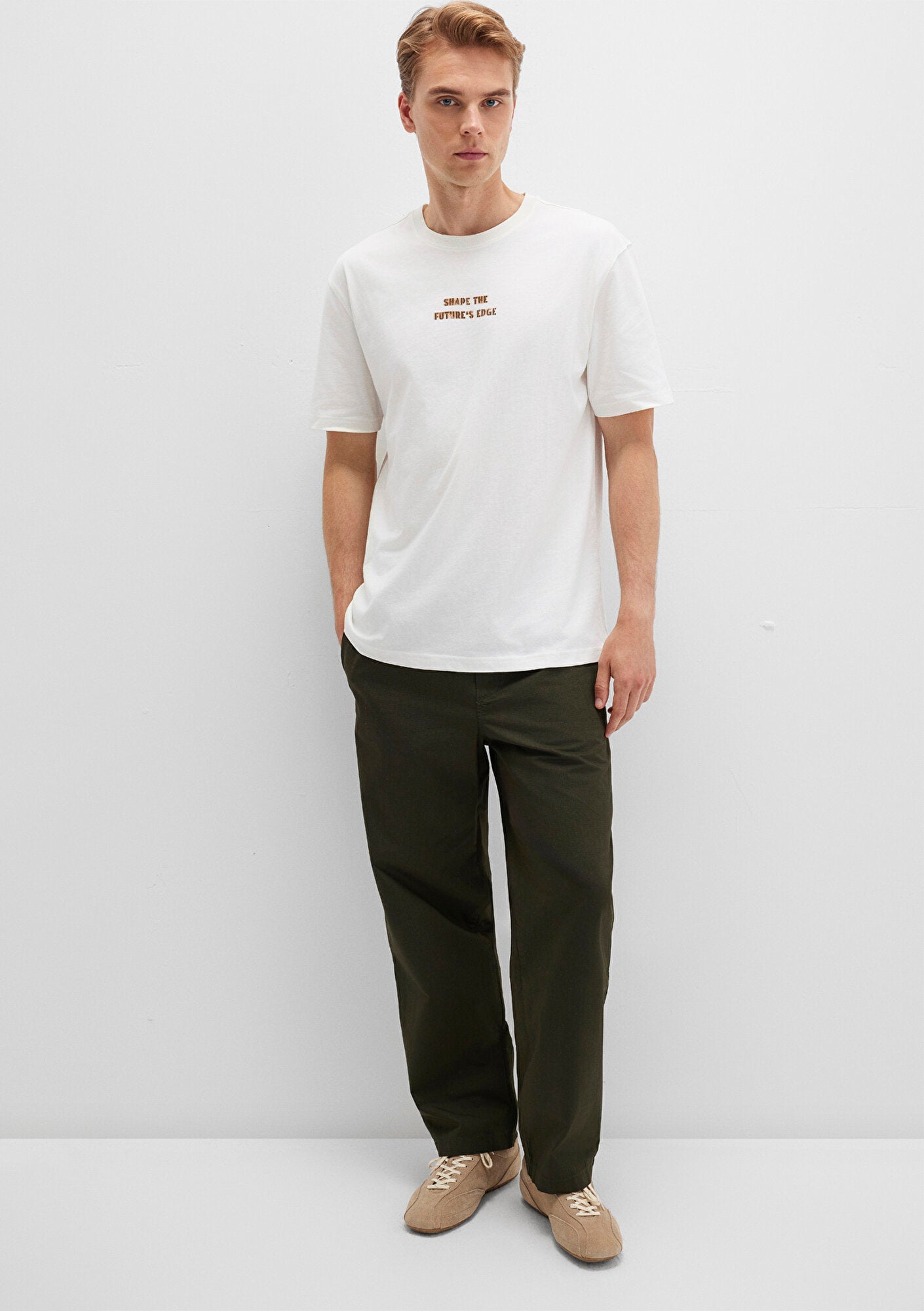Printed Ecru T-Shirt