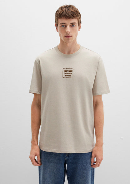 Printed Beige T-Shirt
