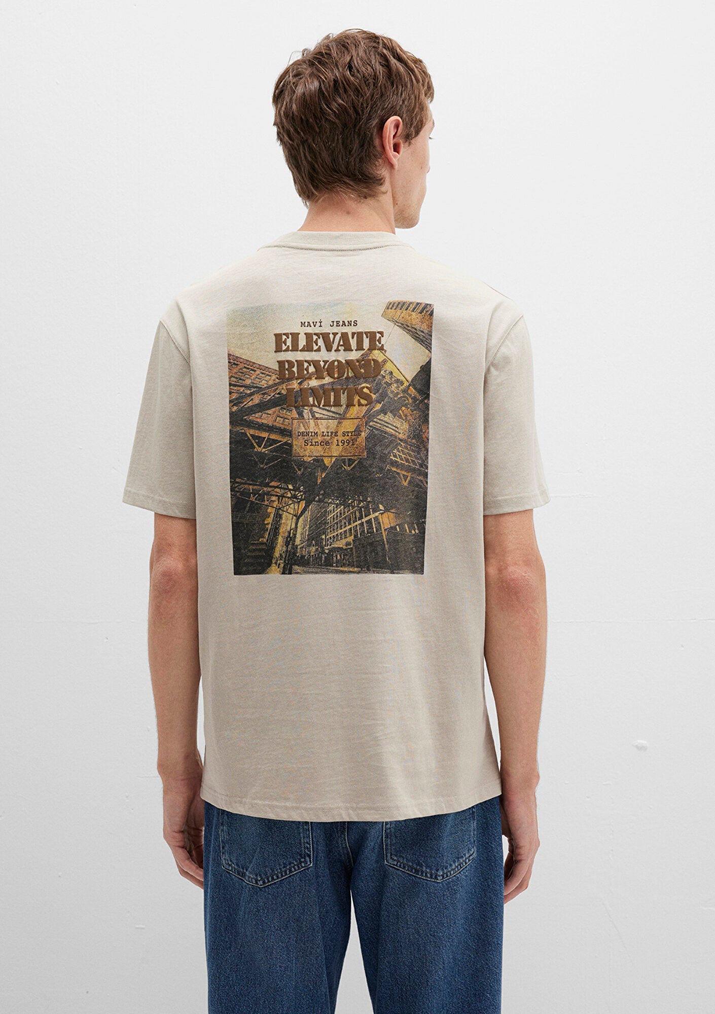 Printed Beige T-Shirt