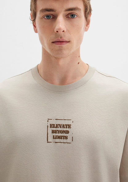Printed Beige T-Shirt