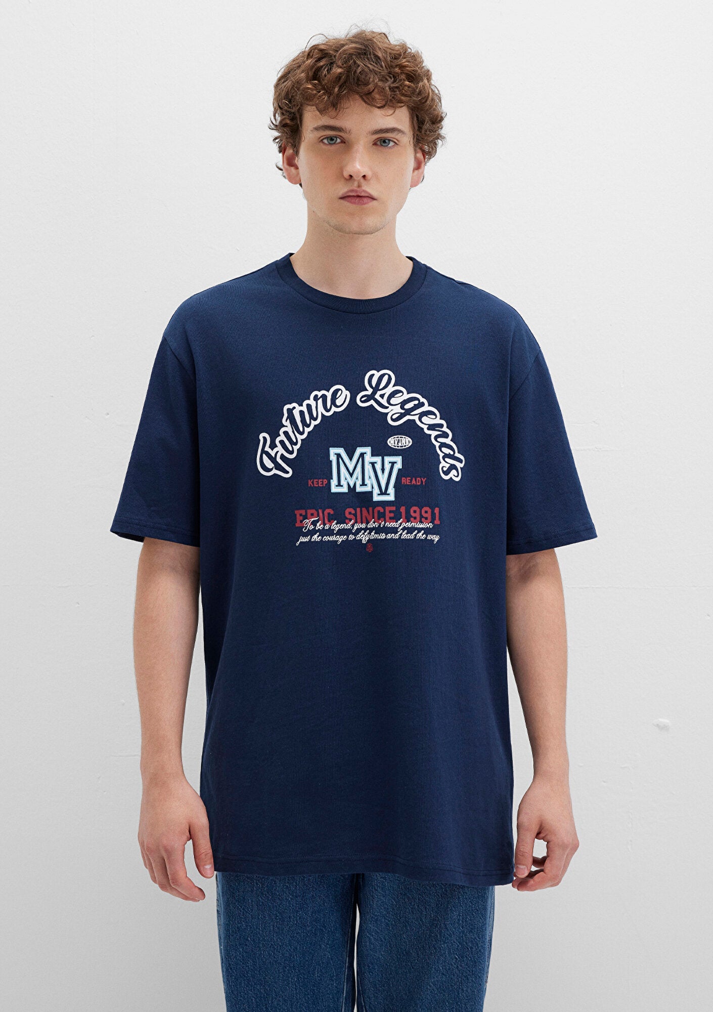 Printed Navy T-Shirt