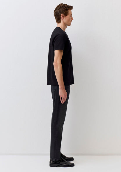 V Neck Black Basic T-Shirt